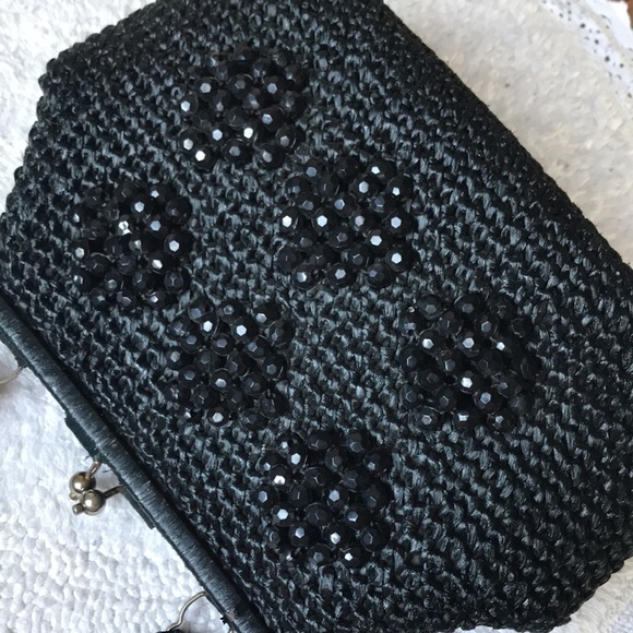 VINTAGE 1940s raffia handbag - Picture 4 of 5